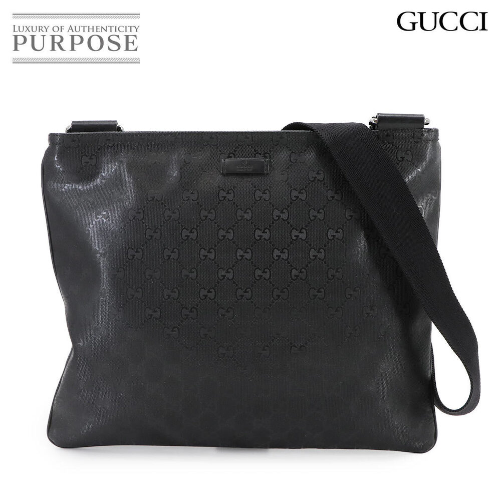 Gucci GG Imprime Shoulder Messenger Bag Black